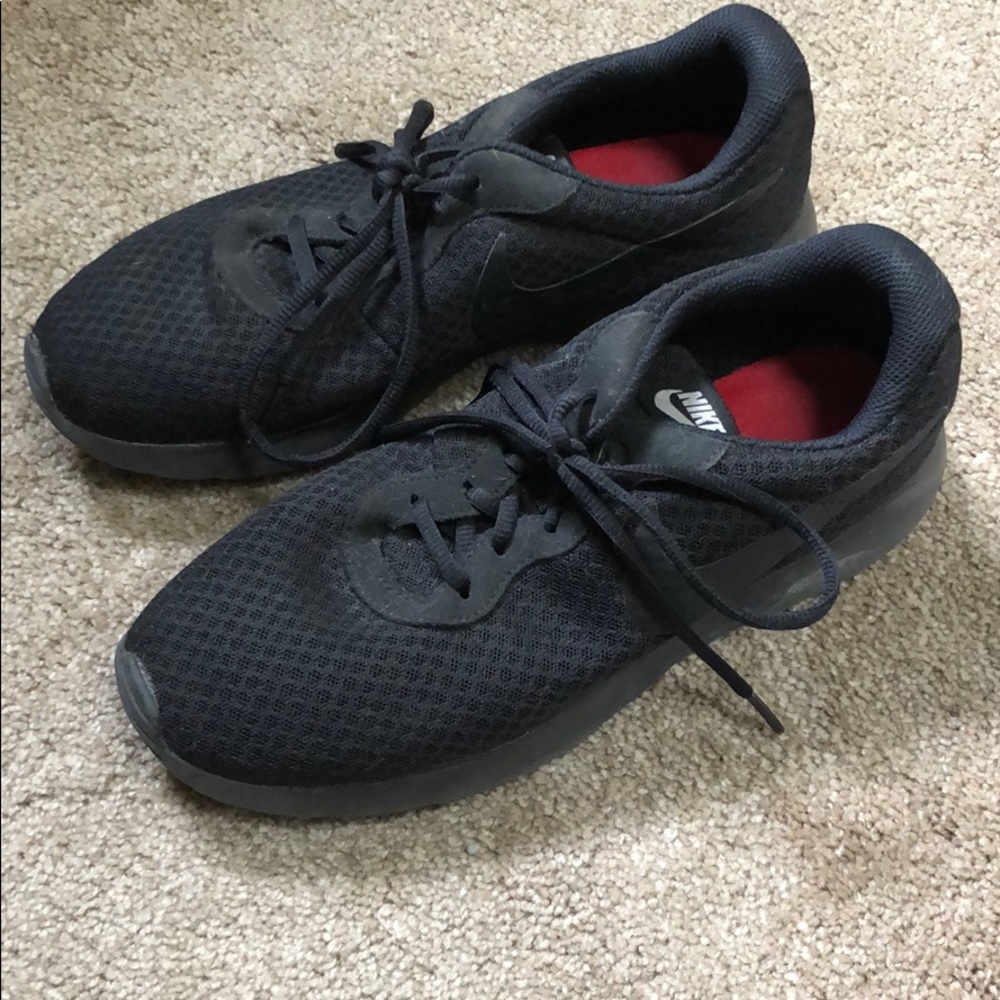 black sneakers